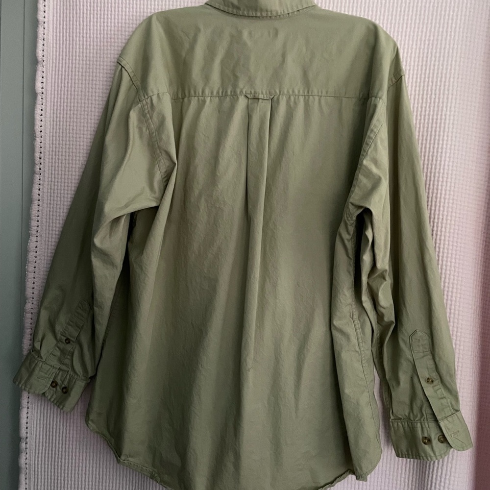 PRESWICK & MOORE Tan button down shirt size XXL. - Picture 2 of 3